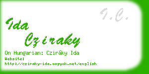 ida cziraky business card